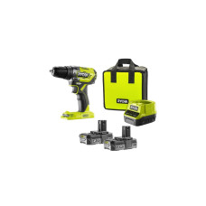 Ryobi ONE+ Akku-Schlagbohrschrauber R18PD5-220S, 18Volt(grün/schwarz, 2x Li-Ionen Akku 2,0Ah)