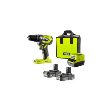 Ryobi ONE+ Akku-Schlagbohrschrauber R18PD5-220S, 18Volt(grün/schwarz, 2x Li-Ionen Akku 2,0Ah)