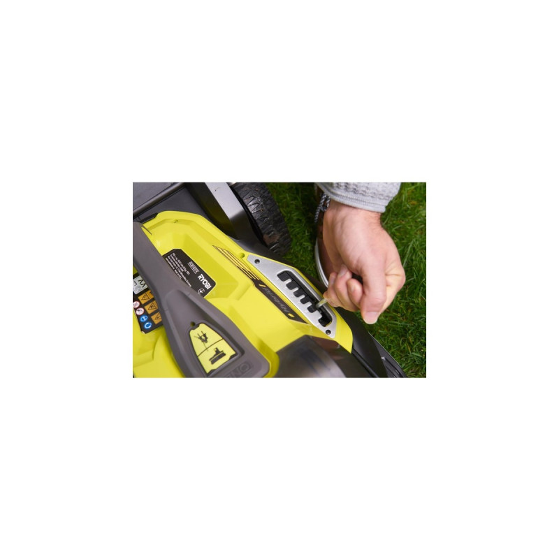 Ryobi ONE+ Hybrid-Rasenmäher RY18LMH37A-225, 18Volt / Kabel(grün/schwarz, 2x 2,5Ah Li-Ionen-Akku)