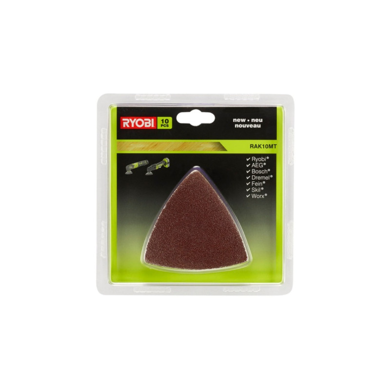 Ryobi Schleifblatt-Set RAK10MT, 10-teilig, für Multitool