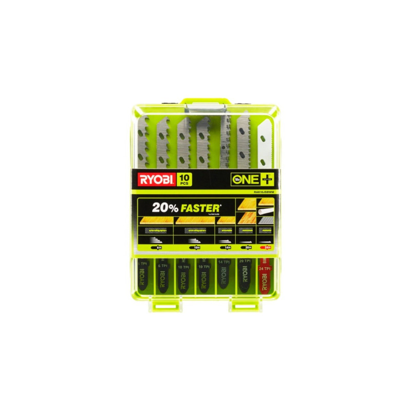 Ryobi Stichsägeblatt-Satz RAK10JSBWM, 10-teilig(für Akkusägen)