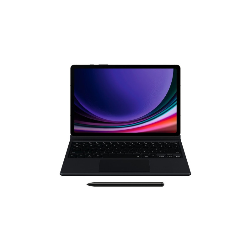 SAMSUNG Book Cover Keyboard EF-DX715 für das Galaxy Tab S9, Tastatur(schwarz, DE-Layout)
