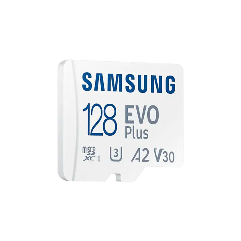 SAMSUNG EVO Plus 128 GB microSDXC (2021), Speicherkarte(weiß, UHS-I U3, Class 10, V30, A2)