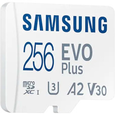 SAMSUNG EVO Plus 256 GB microSDXC (2021), Speicherkarte(weiß, UHS-I U3, Class 10, V30, A2)