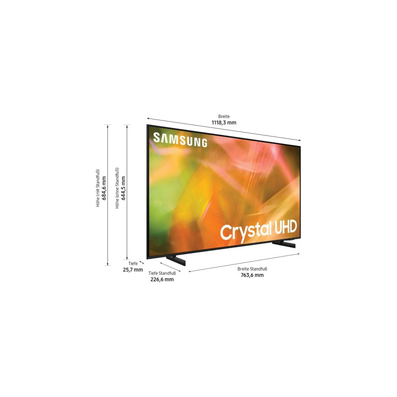 SAMSUNG GU-50AU8079, LED-Fernseher(125 cm (50 Zoll), schwarz, UltraHD/4K, HD+, SmartTV, Outlet)