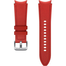 SAMSUNG Hybrid Leather Band, Uhrenarmband(rot, Samsung Galaxy Watch4, 20 mm, M/L)