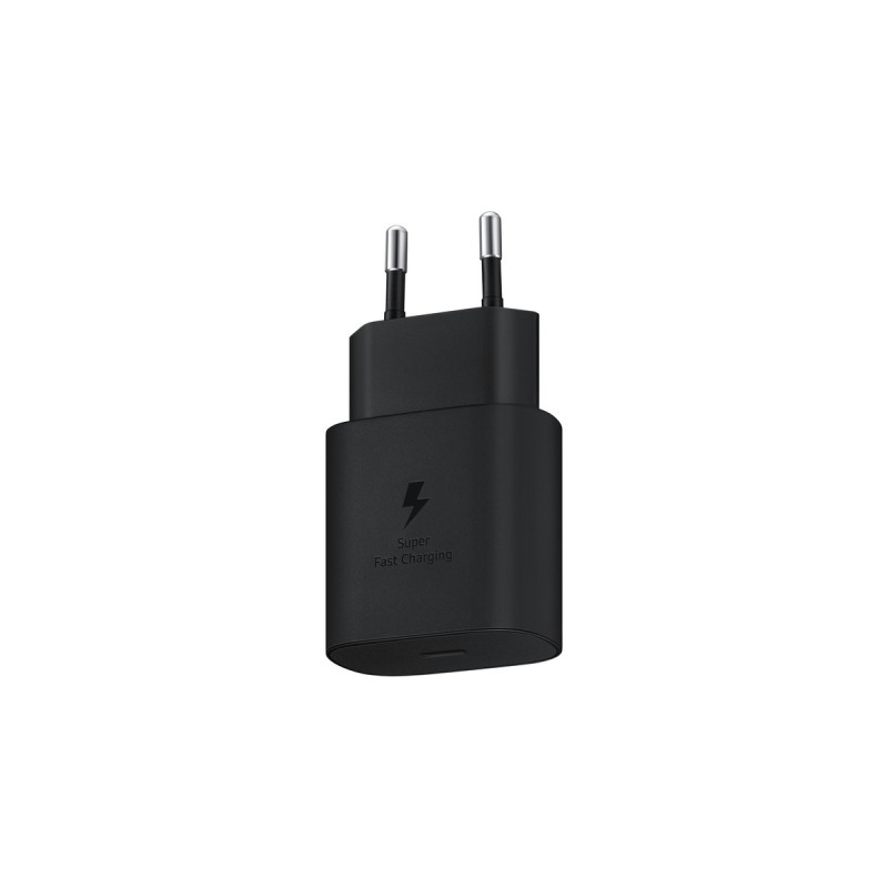 SAMSUNG Ladeadapter mit Schnellladefunktion EP-TA800N, Ladegerät(schwarz, USB Type-C, 25 W)