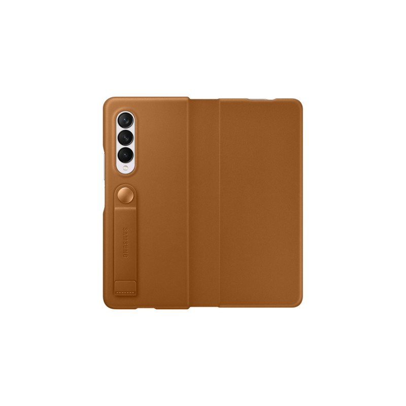 SAMSUNG Leather Flip Cover, Handyhülle(braun, Samsung Galazxy Z Fold3 5G)