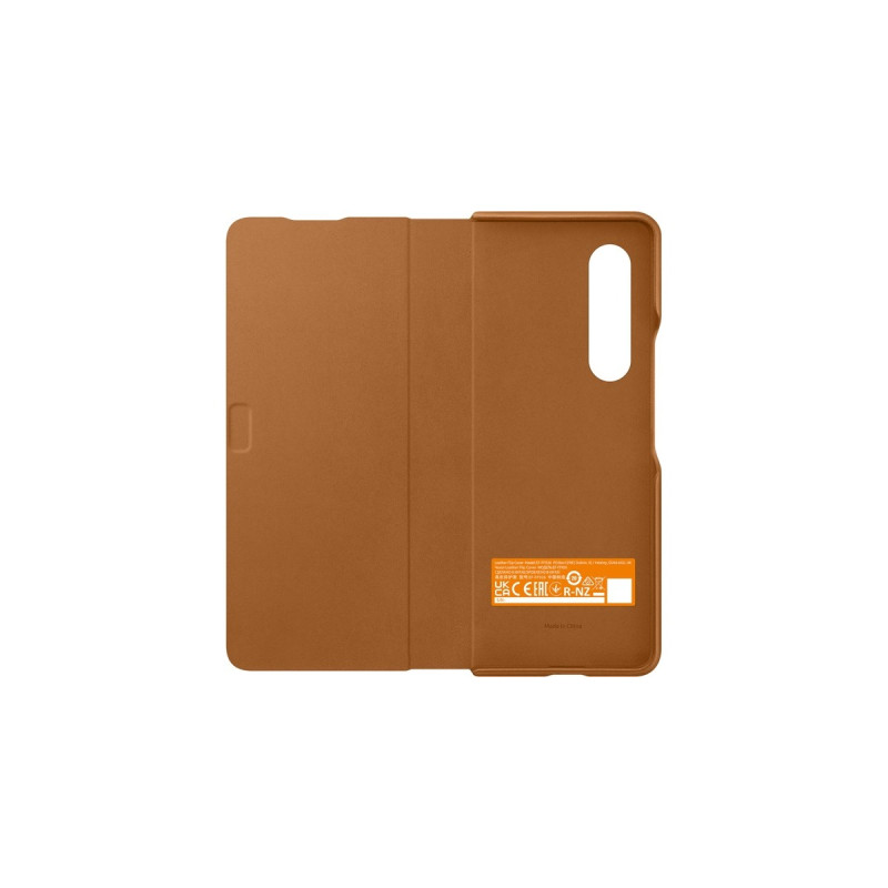 SAMSUNG Leather Flip Cover, Handyhülle(braun, Samsung Galazxy Z Fold3 5G)