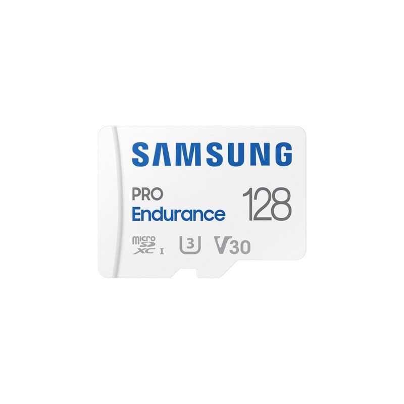SAMSUNG PRO Endurance 128 GB microSDXC (2022), Speicherkarte(weiß, UHS-I U3, Class 10, V30)