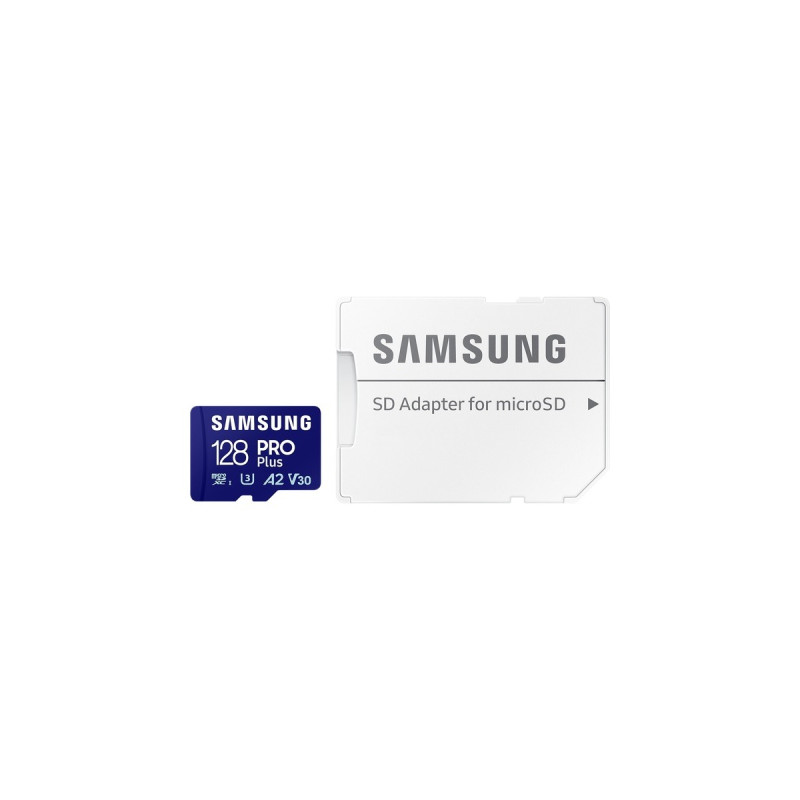 SAMSUNG PRO Plus 128 GB microSDXC (2023), Speicherkarte(blau, UHS-I U3, Class 10, V30, A2)
