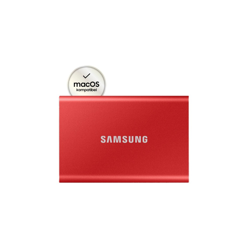 SAMSUNG Portable SSD T7 2TB, Externe SSD(rot, USB-C 3.2 Gen 2 (10 Gbit/s), extern)