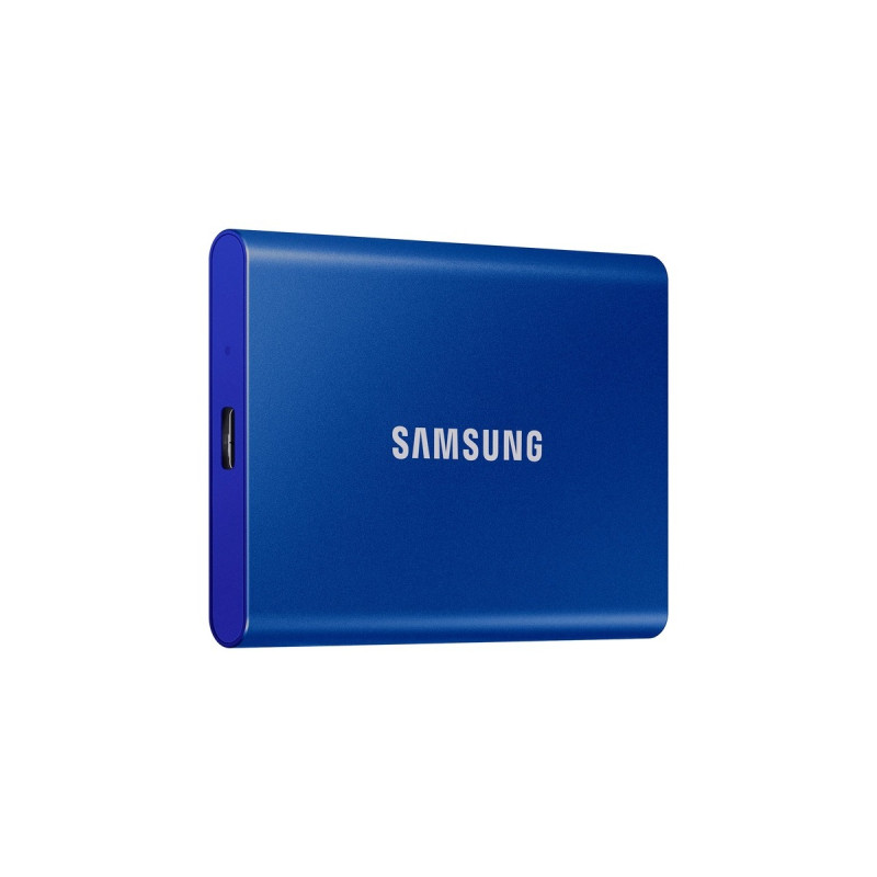 SAMSUNG Portable SSD T7 500GB, Externe SSD(blau, USB-C 3.2 Gen 2 (10 Gbit/s), extern)