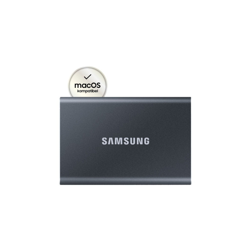 SAMSUNG Portable SSD T7 500GB, Externe SSD(grau, USB-C 3.2 Gen 2 (10 Gbit/s), extern)