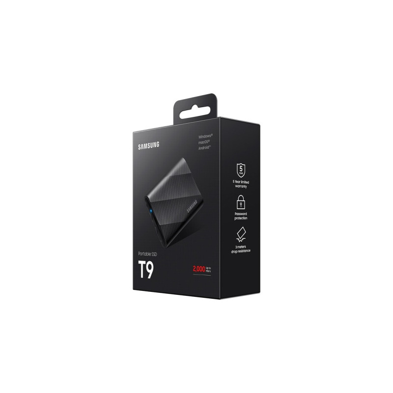 SAMSUNG Portable SSD T9 1 TB, Externe SSD(schwarz, USB 3.2 Gen 2x2 (20Gbps))