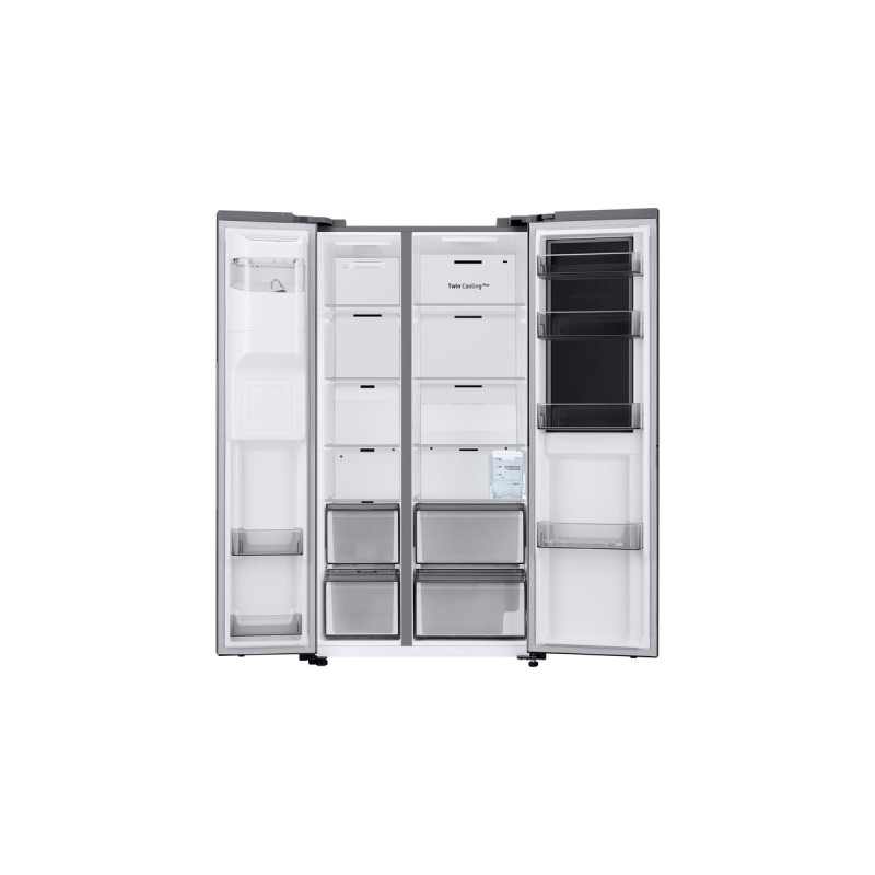 SAMSUNG RH68B8521S9/EG, Side-by-Side(edelstahl/silber, Food Showcase Tür, Smart Conversion, Wassertank)