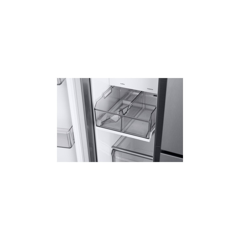 SAMSUNG RH69B8920S9/EG RS8000, Side-by-Side(edelstahl/silber, Food Showcase Tür, Beverage Center, Festwasseranschluss)