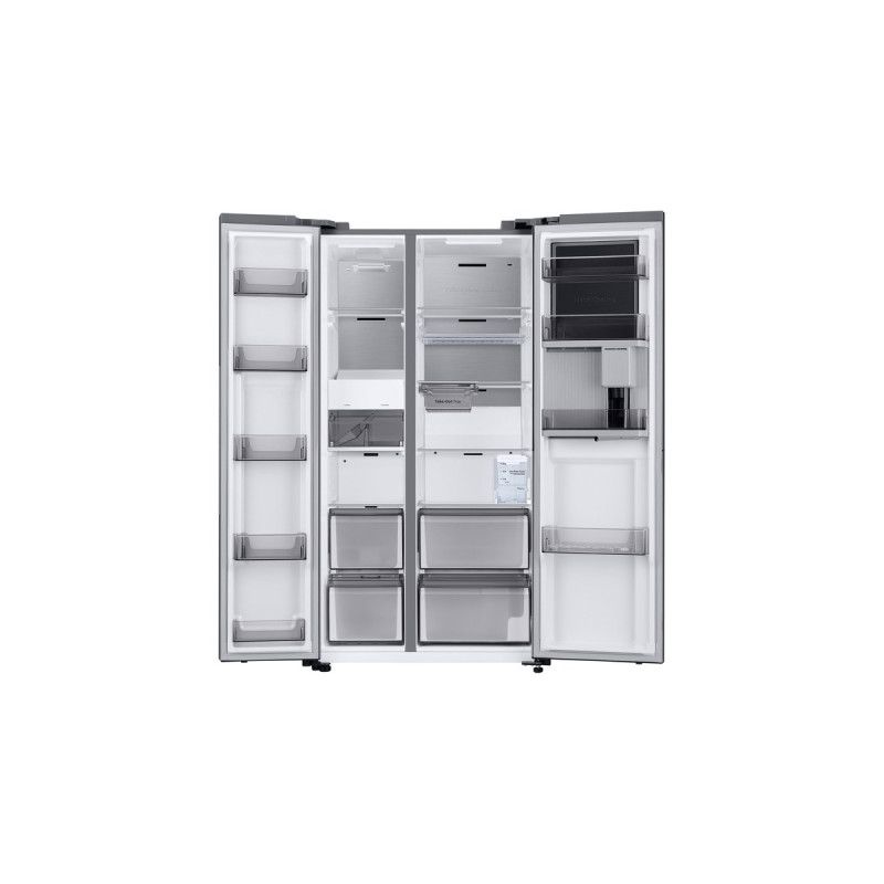 SAMSUNG RH6ACG805DS9EG, Side-by-Side(edelstahl, Food Showcase Tür, AI Energy Mode, Smart Conversion, Wassertank)