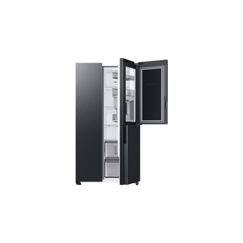 SAMSUNG RH6ACG892DB1EG, Side-by-Side(edelstahl (dunkel), Food Showcase Tür, AI Energy Mode, Smart Conversion, Festwasseranschluss)