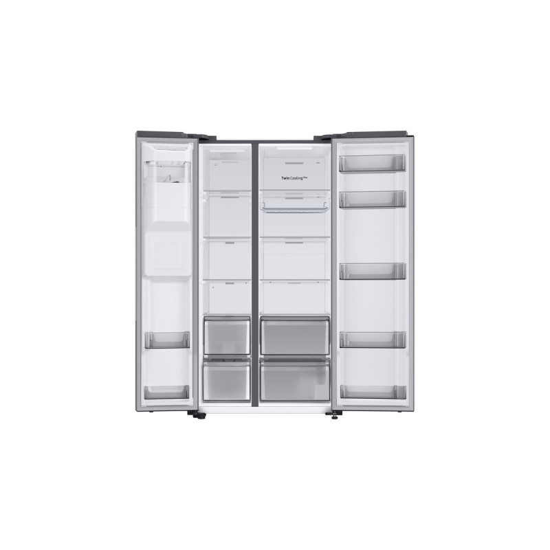 SAMSUNG RS6GCG883ES9EG, Side-by-Side(edelstahl, AI Energy Mode, Twin Cooling+, Festwasseranschluss)