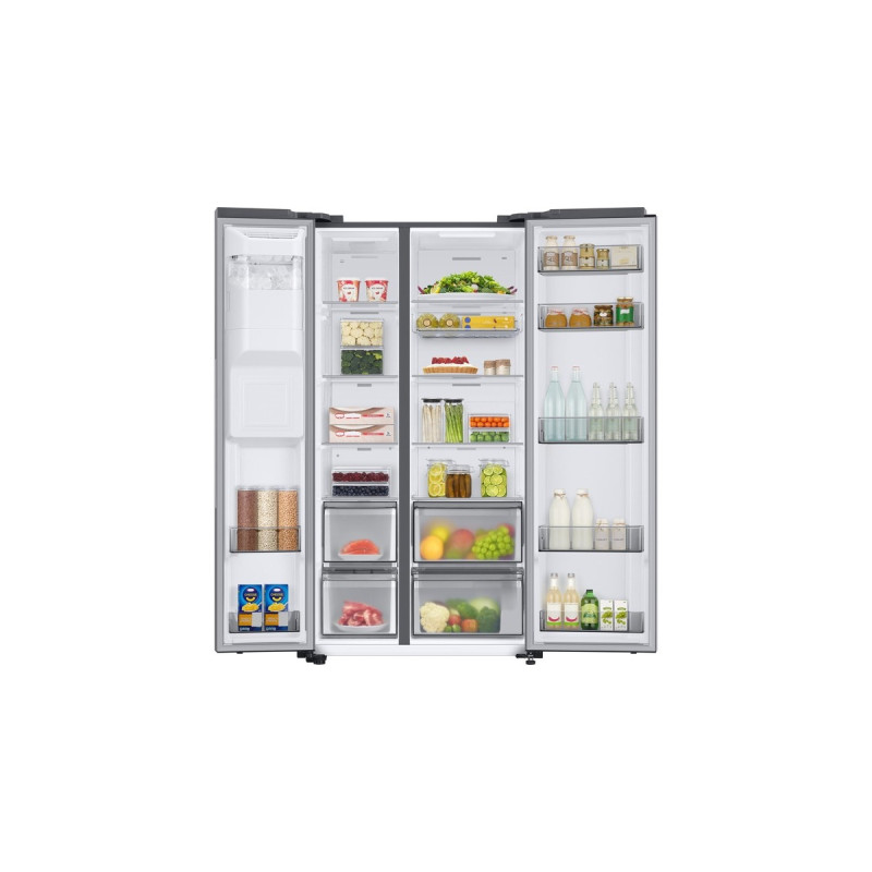 SAMSUNG RS6GCG883ES9EG, Side-by-Side(edelstahl, AI Energy Mode, Twin Cooling+, Festwasseranschluss)