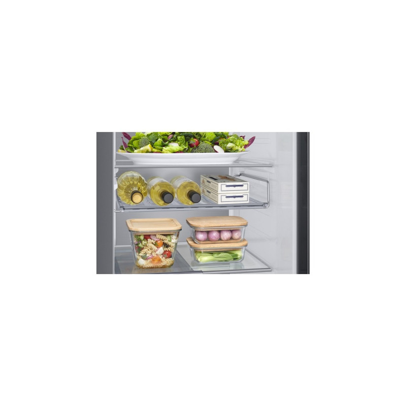 SAMSUNG RS6GCG885DB1EG, Side-by-Side(edelstahl (dunkel), AI Energy Mode, Metal Cooling, Festwasseranschluss)