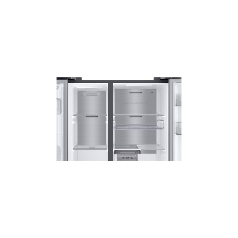 SAMSUNG RS6GCG885DS9EG, Side-by-Side(edelstahl, AI Energy Mode, Metal Cooling, Festwasseranschluss)