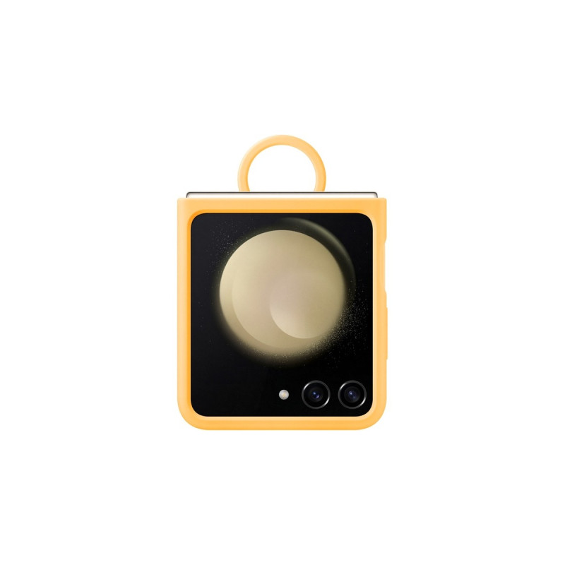 SAMSUNG Silicone Case mit Ring, Handyhülle(apricot, Samsung Galaxy Z Flip5)