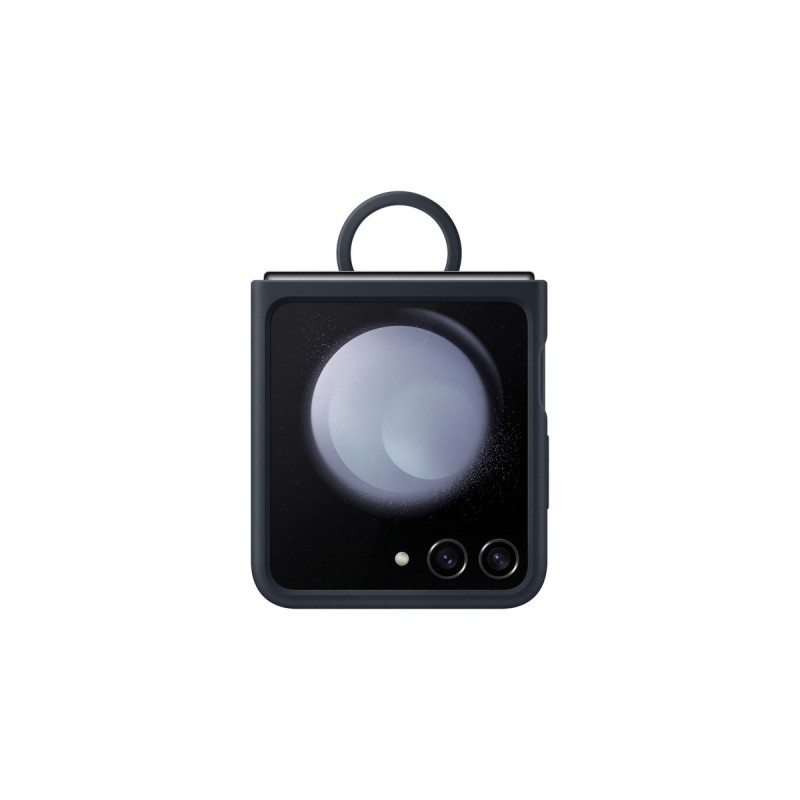 SAMSUNG Silicone Case mit Ring, Handyhülle(dunkelblau, Samsung Galaxy Z Flip5)
