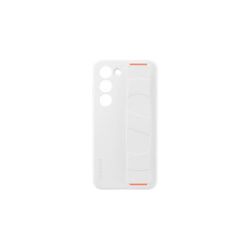 SAMSUNG Silicone Grip Case, Schutzhülle(weiß/orange, Samsung Galaxy S23)