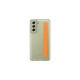 SAMSUNG Slim Strap Cover, Handy(olivgrün/orange, Samsung Galaxy S21 FE)