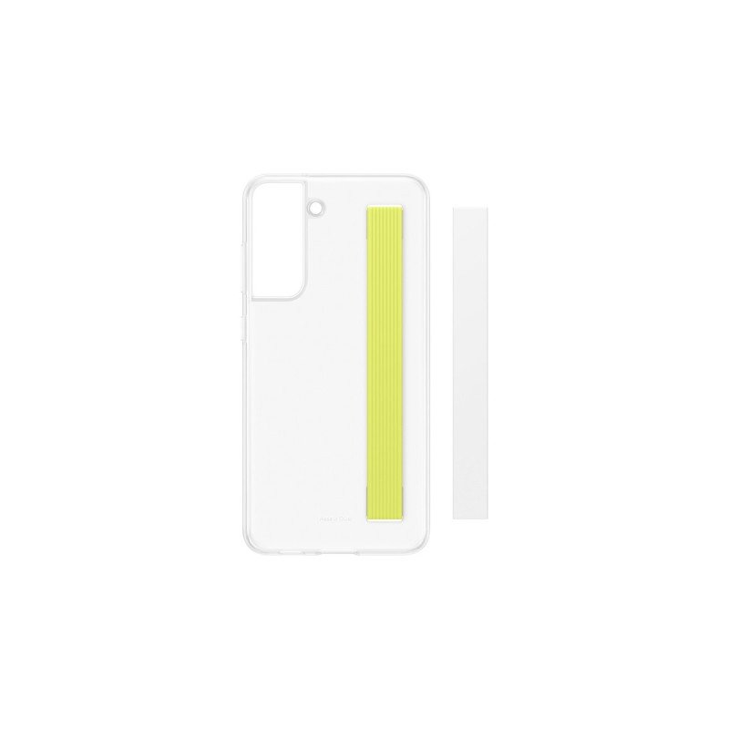 SAMSUNG Slim Strap Cover, Handy(weiß/gelb, Samsung Galaxy S21 FE)
