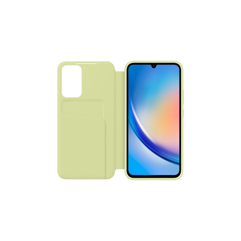 SAMSUNG Smart View Wallet Case, Handyhülle(limette, Samsung Galaxy A34 5G)