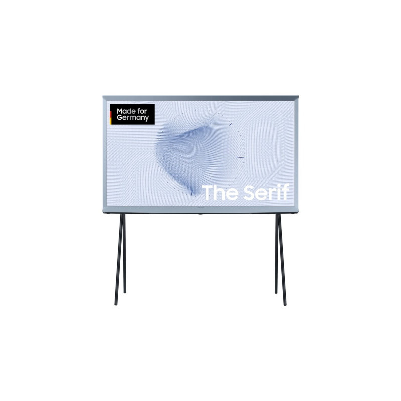 SAMSUNG The Serif GQ-55LS01BH, QLED-Fernseher(108 cm (55 Zoll), taubenblau/schwarz, UltraHD/4K, SmartTV, WLAN, Bluetooth, HDR10+, FreeSync Premium)