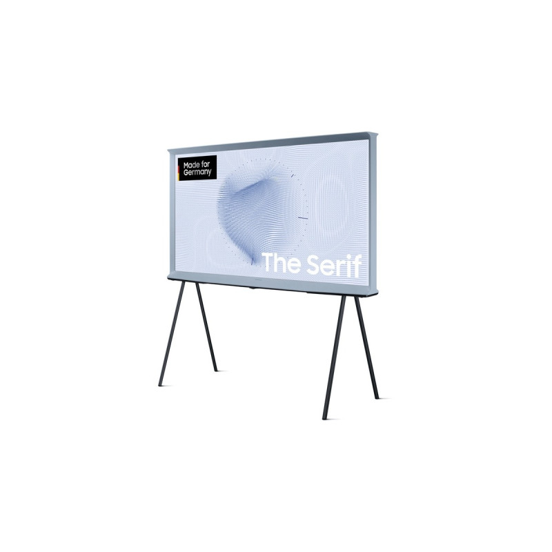 SAMSUNG The Serif GQ-55LS01BH, QLED-Fernseher(108 cm (55 Zoll), taubenblau/schwarz, UltraHD/4K, SmartTV, WLAN, Bluetooth, HDR10+, FreeSync Premium)
