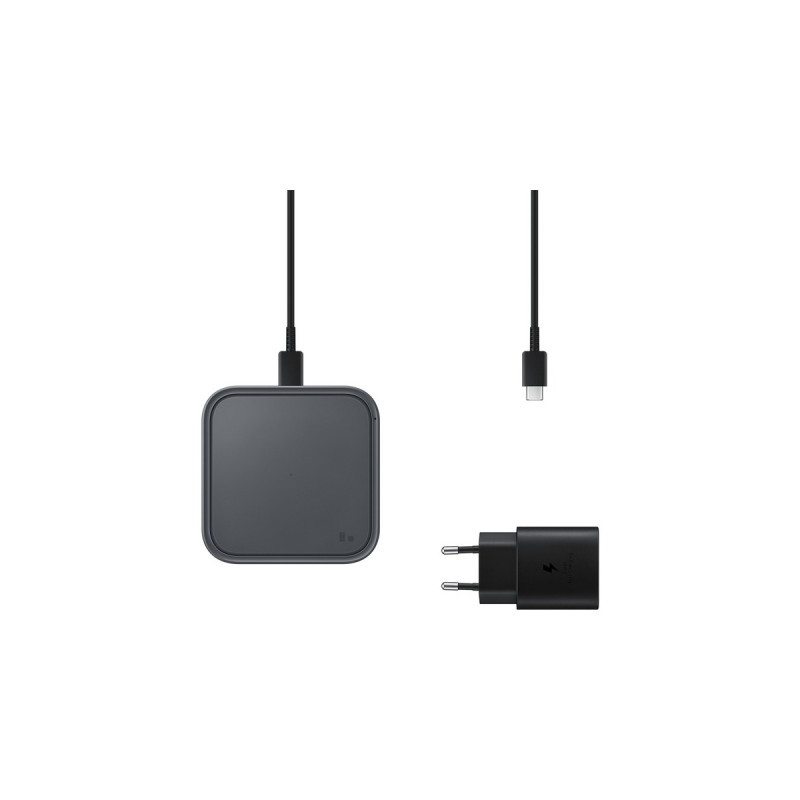 SAMSUNG Wireless Charger Pad mit Schnellladeadapter EP-P2400T, Ladegerät(dunkelgrau)