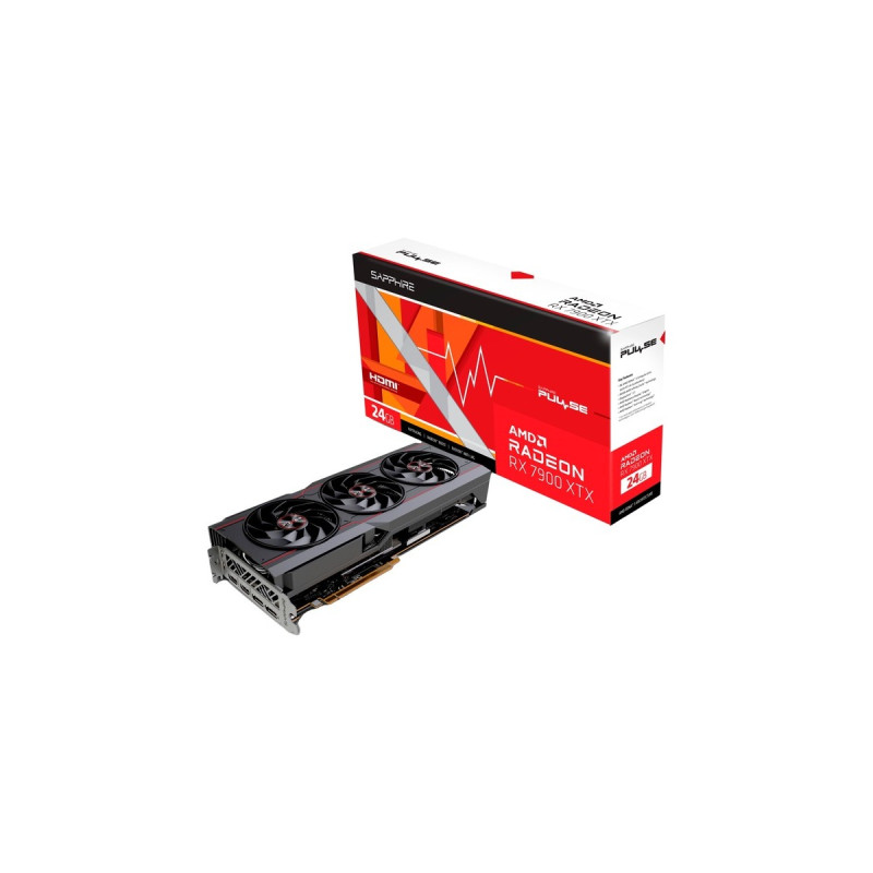 SAPPHIRE Radeon RX 7900 XTX Pulse Gaming OC, Grafikkarte(RDNA 3, GDDR6, 2x DisplayPort, 2x HDMI 2.1)