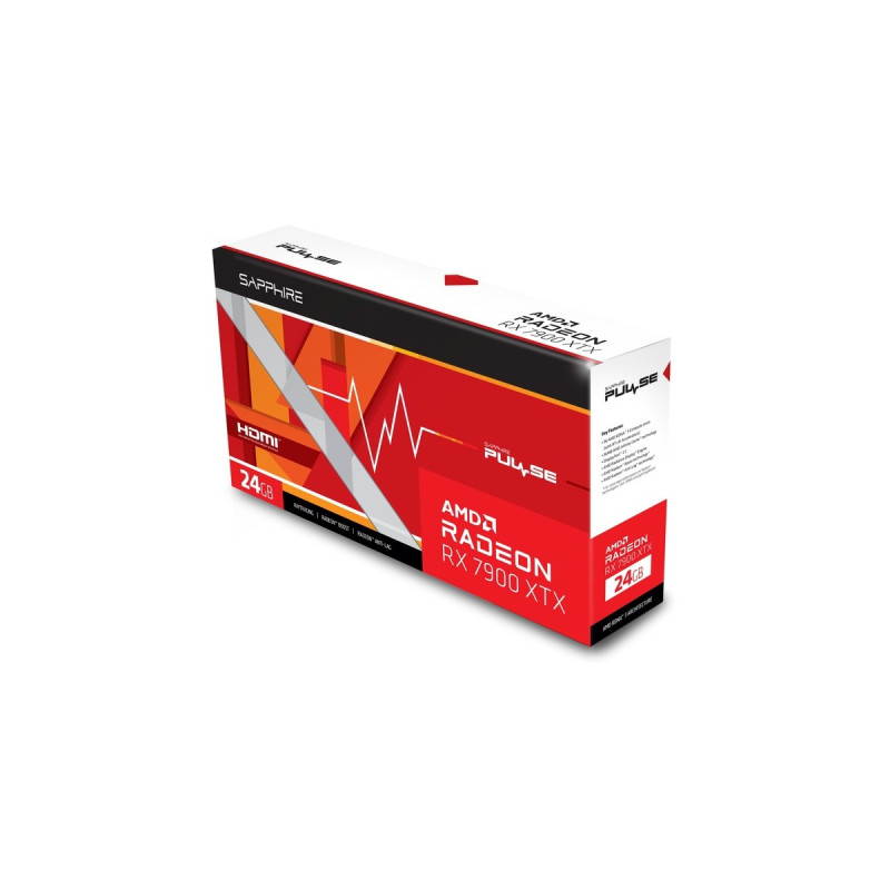 SAPPHIRE Radeon RX 7900 XTX Pulse Gaming OC, Grafikkarte(RDNA 3, GDDR6, 2x DisplayPort, 2x HDMI 2.1)
