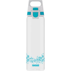 SIGG Trinkflasche Total Clear One MyPlanet "Aqua" 0,75L(transparent/hellblau, Ein-Hand-Verschluss ONE)