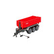 SIKU CONTROL32 3-Achs-Hakenliftfahrgestell mit Mulden-Container, RC(rot/grau, 1:32)