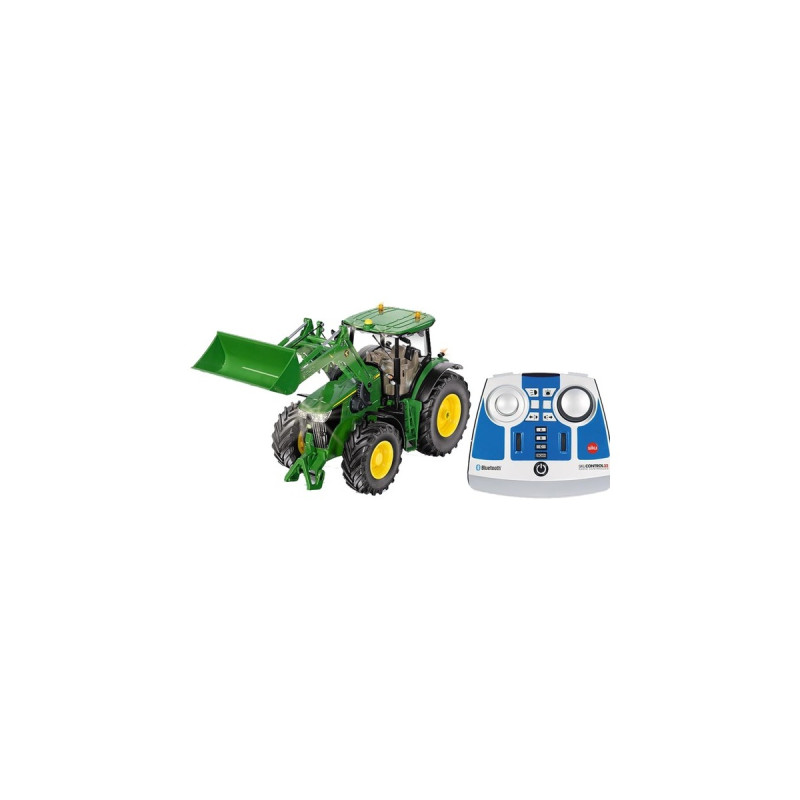 SIKU CONTROL32 John Deere 7310R mit Frontlader und Bluetooth-Fernsteuermodul, RC(grün, 1:32)