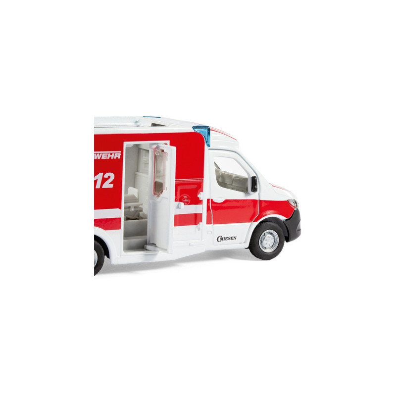 SIKU SUPER Mercedes-Benz Sprinter Miesen Typ C Rettungswagen, Modellfahrzeug(rot/weiß)