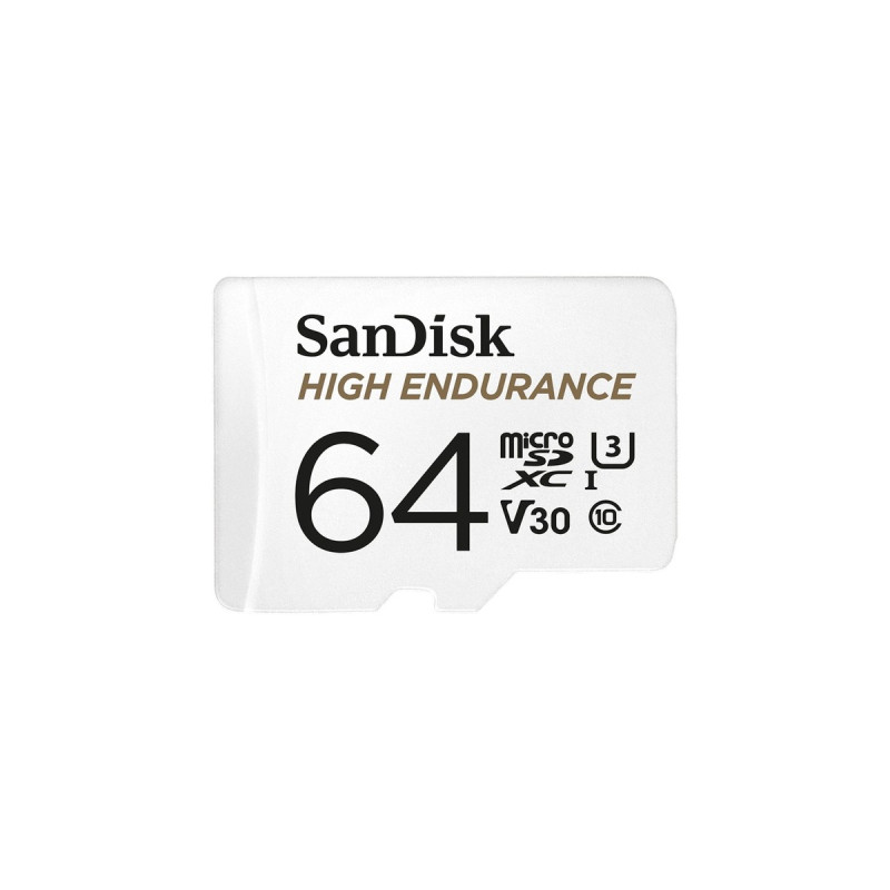 SanDisk 64GB High Endurance, Speicherkarte(weiß, UHS-I U3, Class 10, V30)
