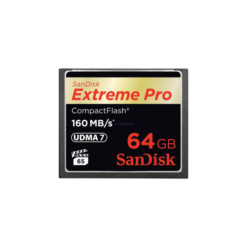 SanDisk CompactFlash Extreme Pro 64 GB, Speicherkarte(schwarz, UDMA 7)