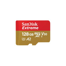 SanDisk Extreme 128 GB microSDXC, Speicherkarte(UHS-I U3, Class 10, V30, A2)