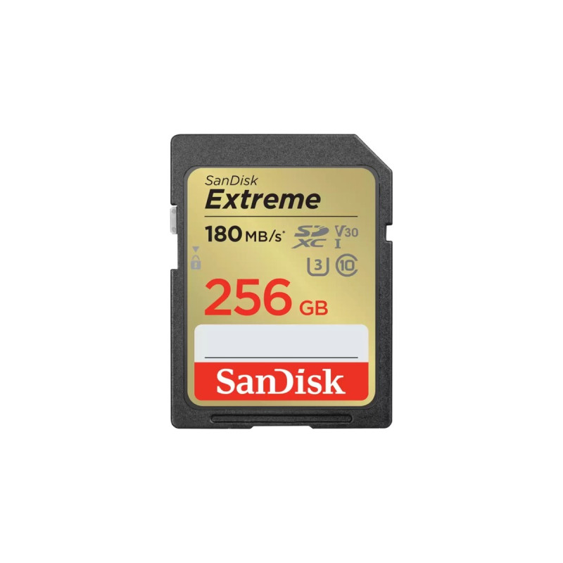 SanDisk Extreme 256 GB SDXC, Speicherkarte(UHS-I U3, Class 10, V30)