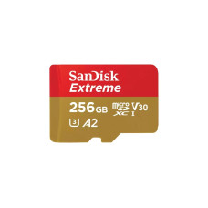 SanDisk Extreme 256 GB microSDXC, Speicherkarte(UHS-I U3, Class 10, V30, A2)