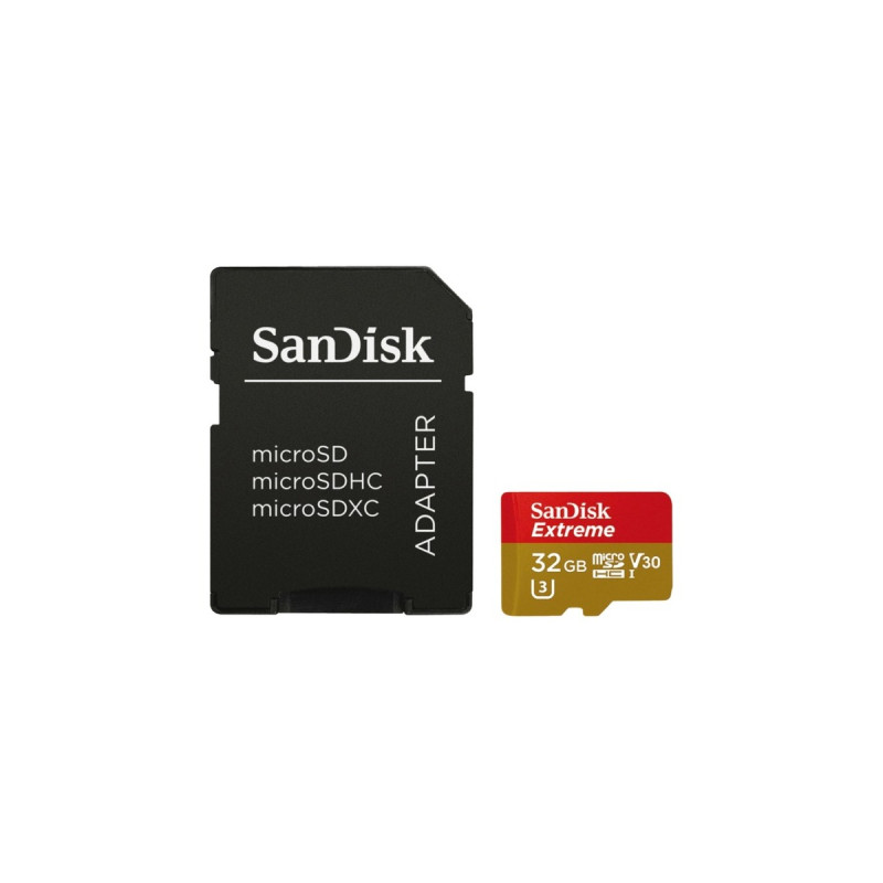 SanDisk Extreme 32 GB microSDHC, Speicherkarte(UHS-I U3, Class 10, V30)