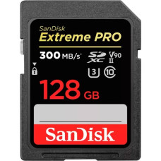 SanDisk Extreme PRO 128 GB SDXC, Speicherkarte(schwarz, UHS-II U3, Class 10, V90)