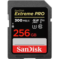 SanDisk Extreme PRO 256 GB SDXC, Speicherkarte(schwarz, UHS-II U3, Class 10, V90)